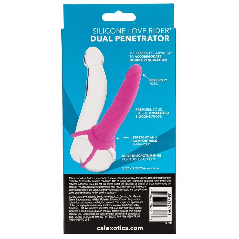 Love Rider Silicone Dual Penetrator Pink
