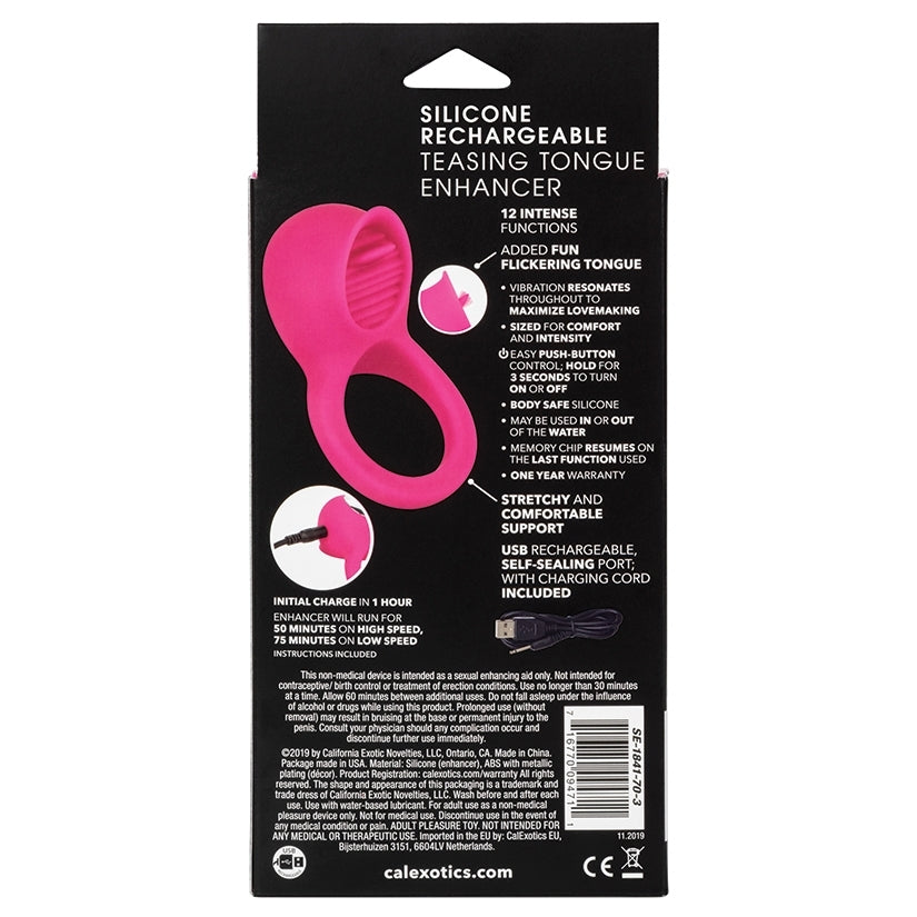 Silicone Rechargeable Teasing Tongue Enhancer