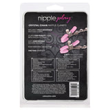 Nipple Play Crystal Chain Nipple Clamps-Pink