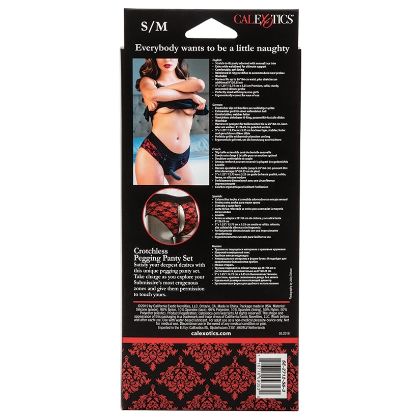 Scandal Crotchless Pegging Panty Set