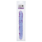 Reflective Gel Veined Double Dong-Purple 12"