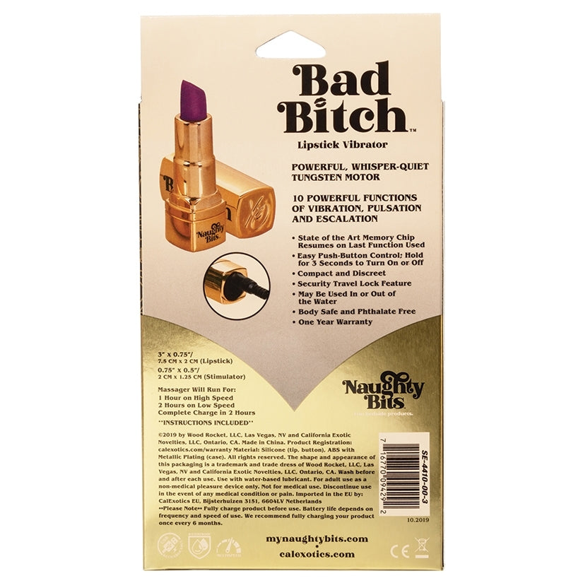 Naughty Bits Bad Bitch Lipstick Vibrator