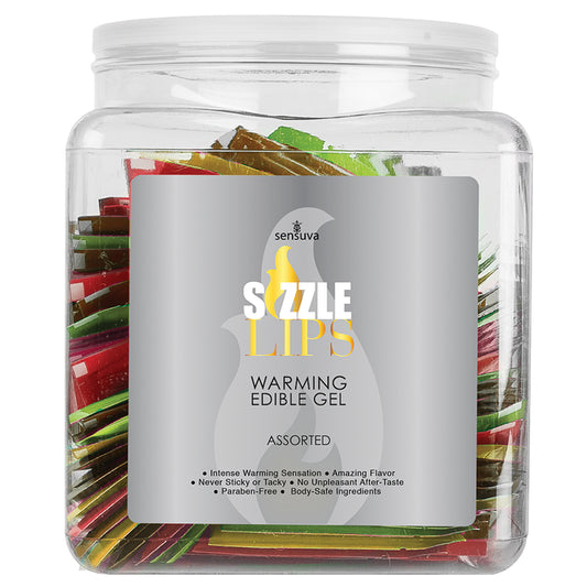 Sizzle Lips Warming Gel Foil-Assorted Tub Of 100