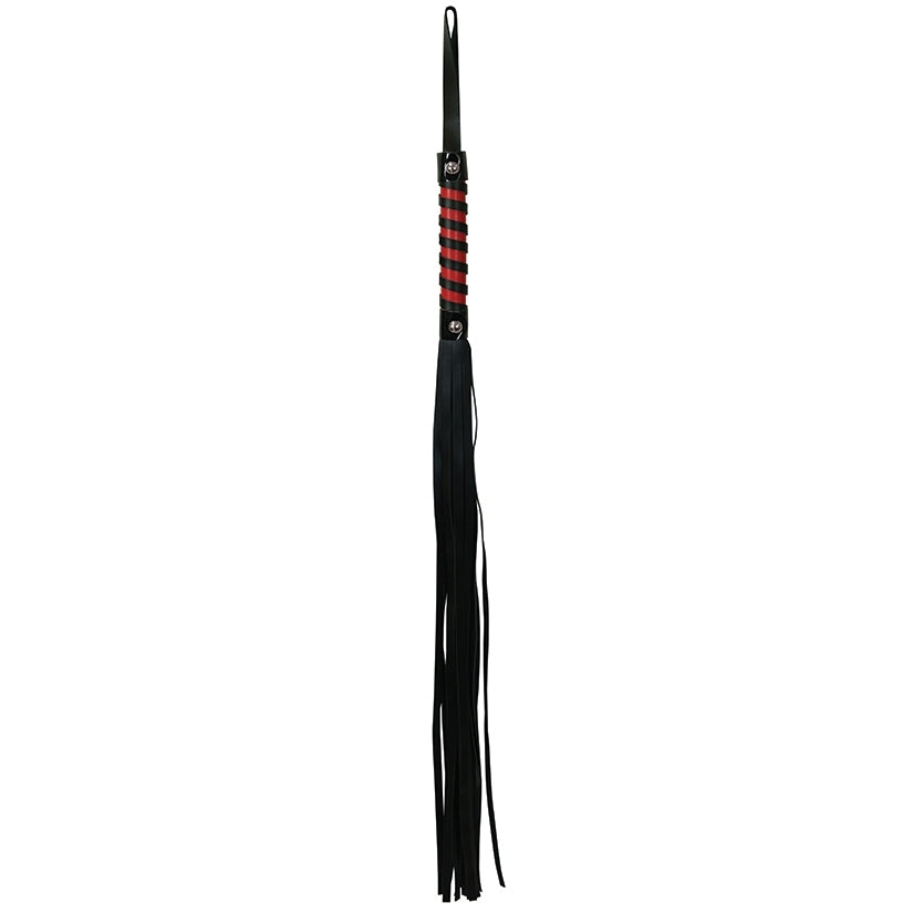 S&M Red & Black Stripe Flogger