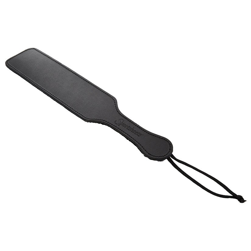 Sportsheets Fur Lined Leather Paddle-Black