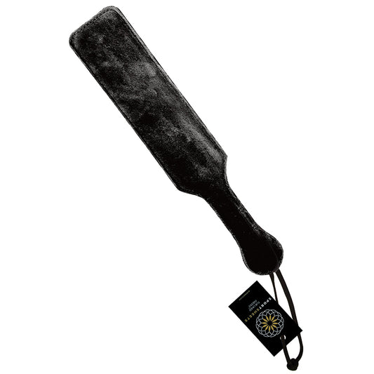 Sportsheets Fur Lined Leather Paddle-Black