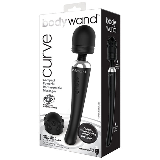 Bodywand Curve Rechargeable Wand-Black