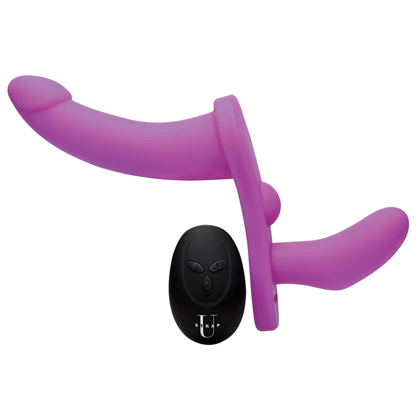 Strap U Double Take 10X Vibrating Double Penetration Strap-On