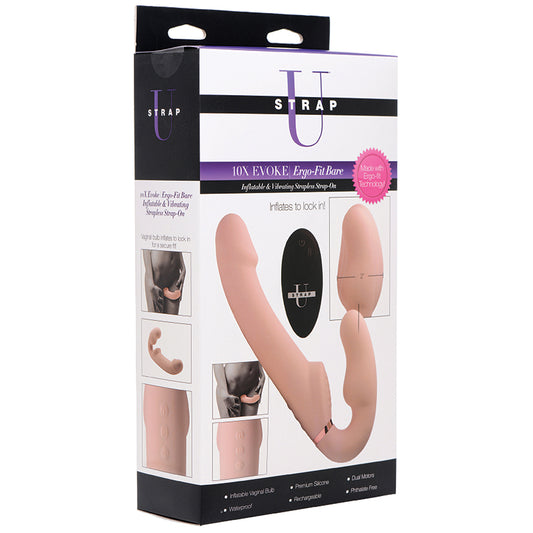Strap U Inflatable Vibrating Silicone Ergo Fit Strapless Strap-On