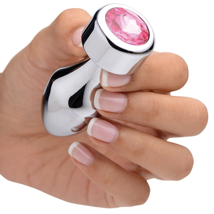 Booty Sparks Weighted Base Aluminum Plug Pink Gem