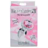 Booty Sparks Pink Gem Glass Anal Plug