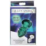 Booty Sparks Glow-In-The-Dark Glass Anal Plug