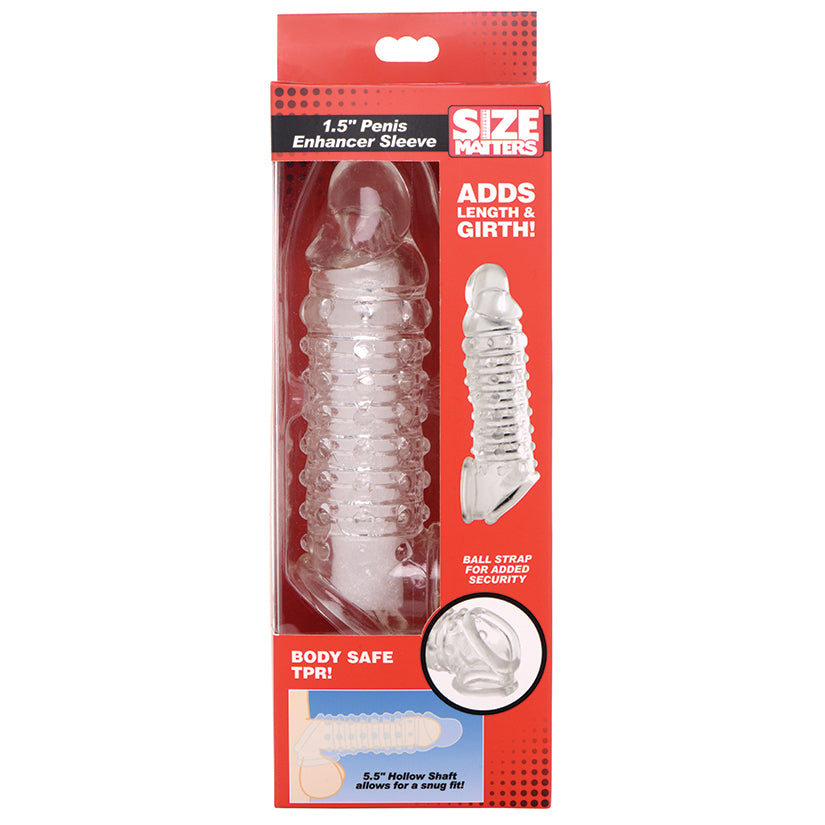 Size Matters Penis Enhancer Sleeve 1.5inch