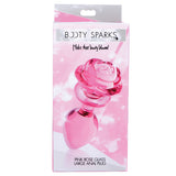 Booty Sparks Pink Rose Glass Anal Plug