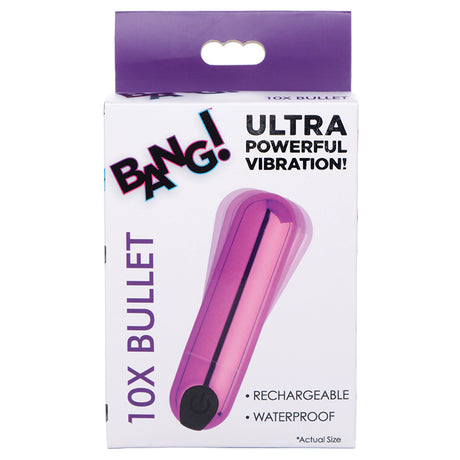 Bang! 10X Rechargeable Vibrating Metallic Bullet