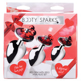 Booty Sparks Red Gem With Bells Anal Plug Set